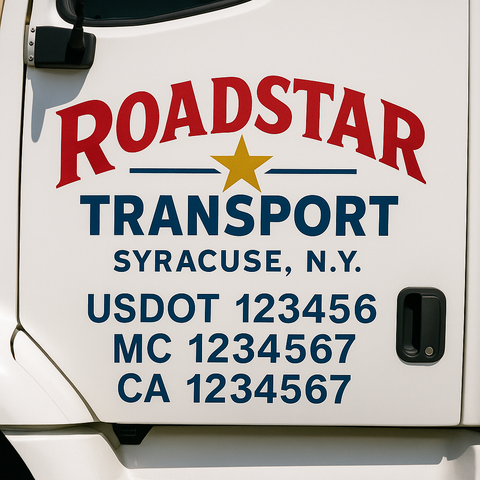 Truck Door Decal Lettering Sticker Signs | Add Your Info - Create Your Own Semi-Truck Door Signs