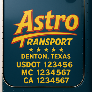 Truck Door Decal Lettering Sticker Signs | Add Your Info - Create Your Own Semi-Truck Door Signs