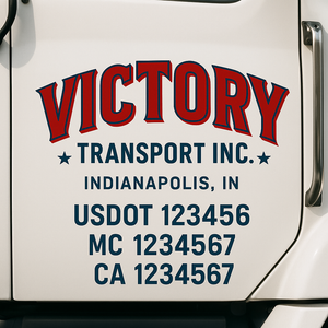Truck Door Decal Lettering Sticker Signs | Add Your Info - Create Your Own Semi-Truck Door Signs