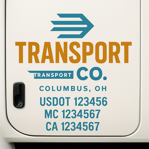 Truck Door Decal Lettering Sticker Signs | Add Your Info - Create Your Own Semi-Truck Door Signs