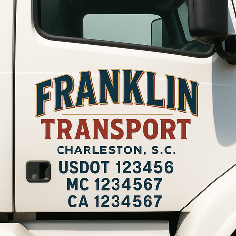 Truck Door Decal Lettering Sticker Signs | Add Your Info - Create Your Own Semi-Truck Door Signs