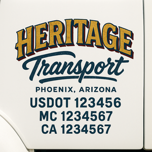 Truck Door Decal Lettering Sticker Signs | Add Your Info - Create Your Own Semi-Truck Door Signs