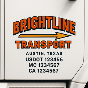 Truck Door Decal Lettering Sticker Signs | Add Your Info - Create Your Own Semi-Truck Door Signs