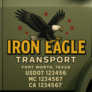 Truck Door Decal Lettering Sticker Signs | Add Your Info - Create Your Own Semi-Truck Door Signs