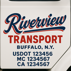 Truck Door Decal Lettering Sticker Signs | Add Your Info - Create Your Own Semi-Truck Door Signs