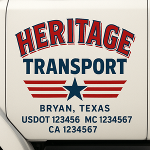Truck Door Decal Lettering Sticker Signs | Add Your Info - Create Your Own Semi-Truck Door Signs