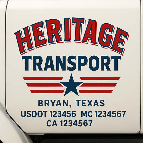 Truck Door Decal Lettering Sticker Signs | Add Your Info - Create Your Own Semi-Truck Door Signs