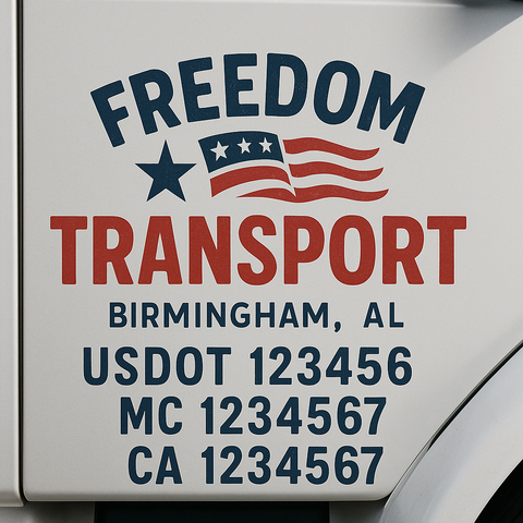 Truck Door Decal Lettering Sticker Signs | Add Your Info - Create Your Own Semi-Truck Door Signs