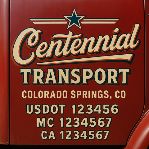 Truck Door Decal Lettering Sticker Signs | Add Your Info - Create Your Own Semi-Truck Door Signs