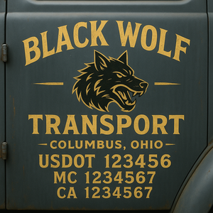Truck Door Decal Lettering Sticker Signs | Add Your Info - Create Your Own Semi-Truck Door Signs