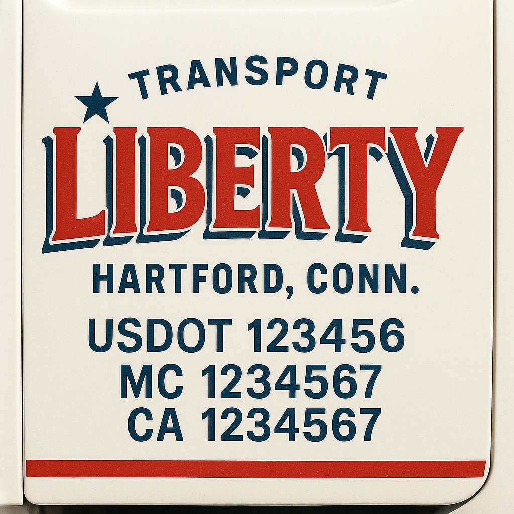 Truck Door Decal Lettering Sticker Signs | Add Your Info - Create Your Own Semi-Truck Door Signs