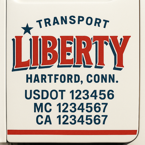 Truck Door Decal Lettering Sticker Signs | Add Your Info - Create Your Own Semi-Truck Door Signs