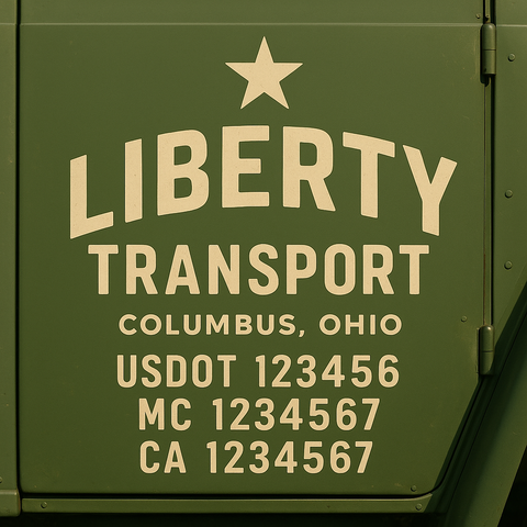 Truck Door Decal Lettering Sticker Signs | Add Your Info - Create Your Own Semi-Truck Door Signs