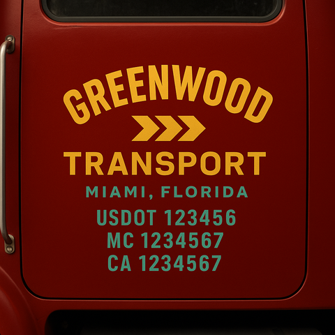 Truck Door Decal Lettering Sticker Signs | Add Your Info - Create Your Own Semi-Truck Door Signs