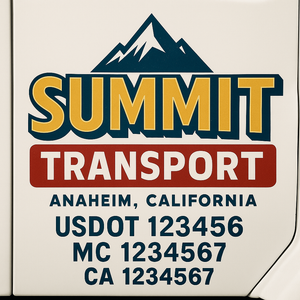 Truck Door Decal Lettering Sticker Signs | Add Your Info - Create Your Own Semi-Truck Door Signs