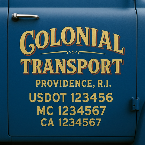 Truck Door Decal Lettering Sticker Signs | Add Your Info - Create Your Own Semi-Truck Door Signs