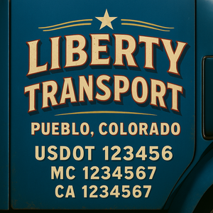 Truck Door Decal Lettering Sticker Signs | Add Your Info - Create Your Own Semi-Truck Door Signs