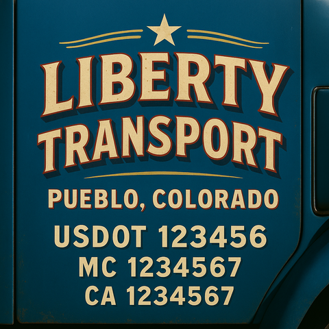 Truck Door Decal Lettering Sticker Signs | Add Your Info - Create Your Own Semi-Truck Door Signs