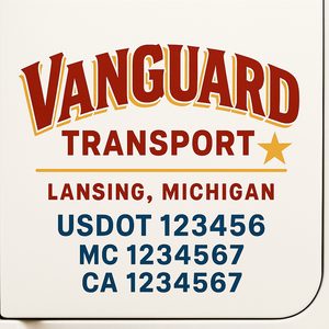 Truck Door Decal Lettering Sticker Signs | Add Your Info - Create Your Own Semi-Truck Door Signs