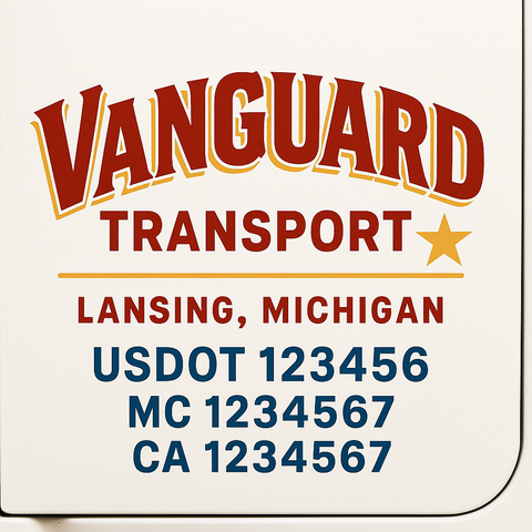 Truck Door Decal Lettering Sticker Signs | Add Your Info - Create Your Own Semi-Truck Door Signs