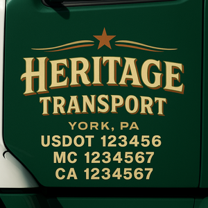 Truck Door Decal Lettering Sticker Signs | Add Your Info - Create Your Own Semi-Truck Door Signs