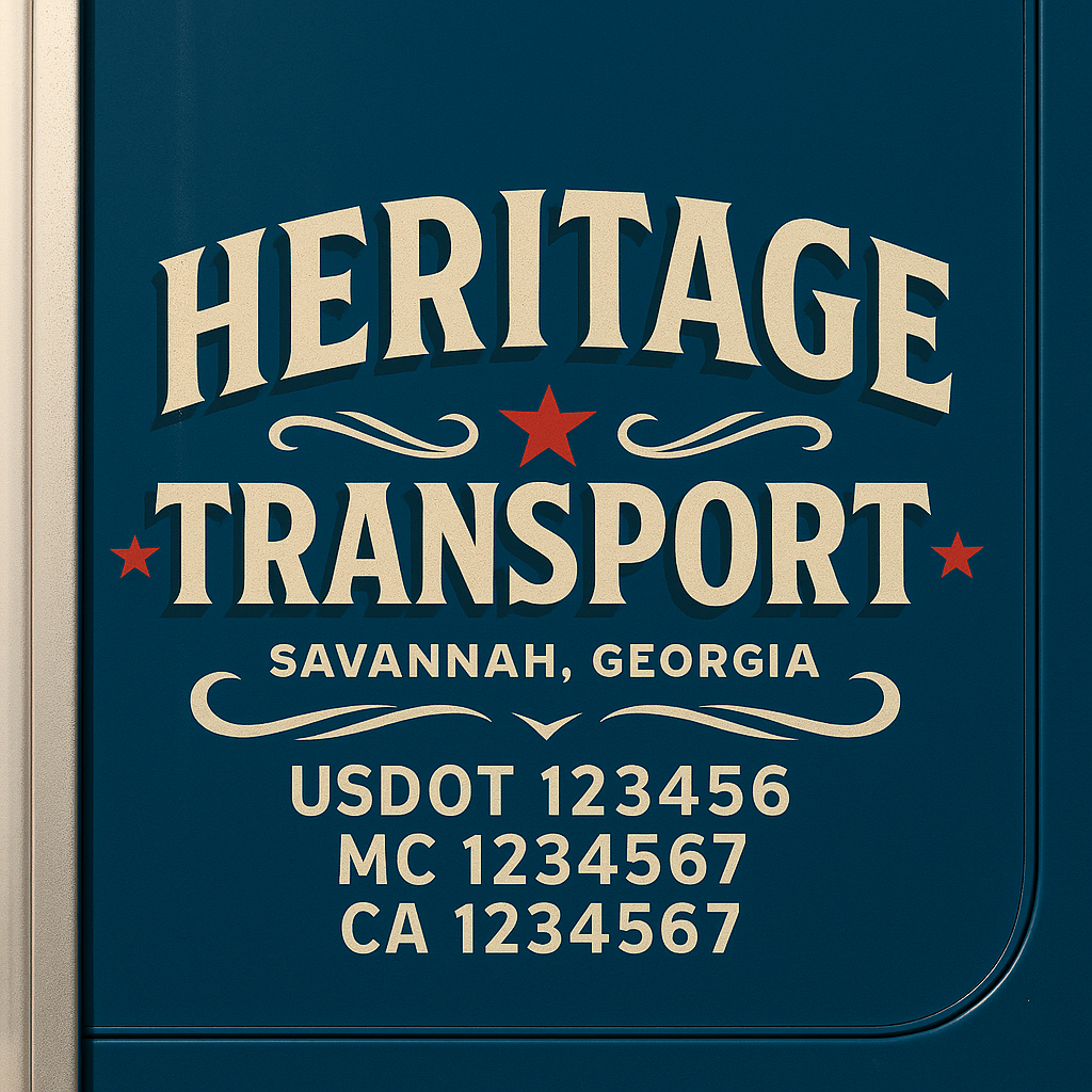 Truck Door Decal Lettering Sticker Signs | Add Your Info - Create Your Own Semi-Truck Door Signs