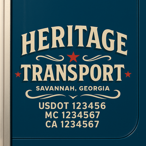 Truck Door Decal Lettering Sticker Signs | Add Your Info - Create Your Own Semi-Truck Door Signs