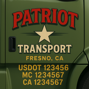 Truck Door Decal Lettering Sticker Signs | Add Your Info - Create Your Own Semi-Truck Door Signs