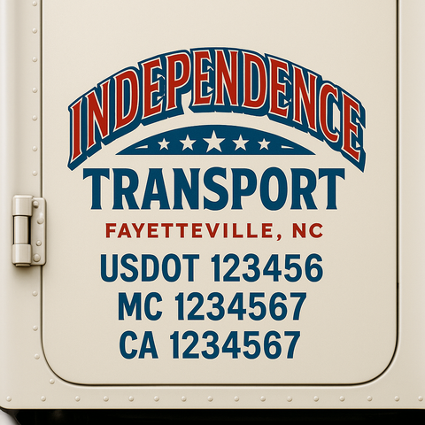 Truck Door Decal Lettering Sticker Signs | Add Your Info - Create Your Own Semi-Truck Door Signs