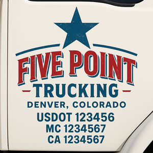 Truck Door Decal Lettering Sticker Signs | Add Your Info - Create Your Own Semi-Truck Door Signs
