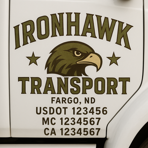 Truck Door Decal Lettering Sticker Signs | Add Your Info - Create Your Own Semi-Truck Door Signs