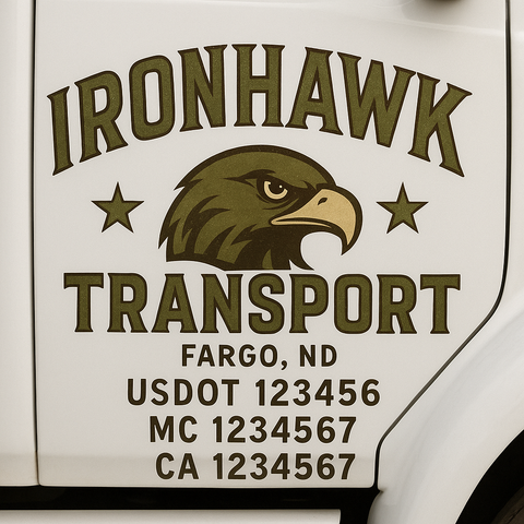 Truck Door Decal Lettering Sticker Signs | Add Your Info - Create Your Own Semi-Truck Door Signs