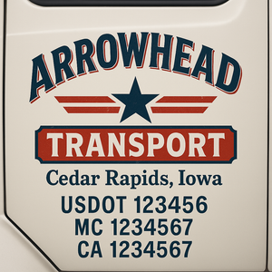 Truck Door Decal Lettering Sticker Signs | Add Your Info - Create Your Own Semi-Truck Door Signs