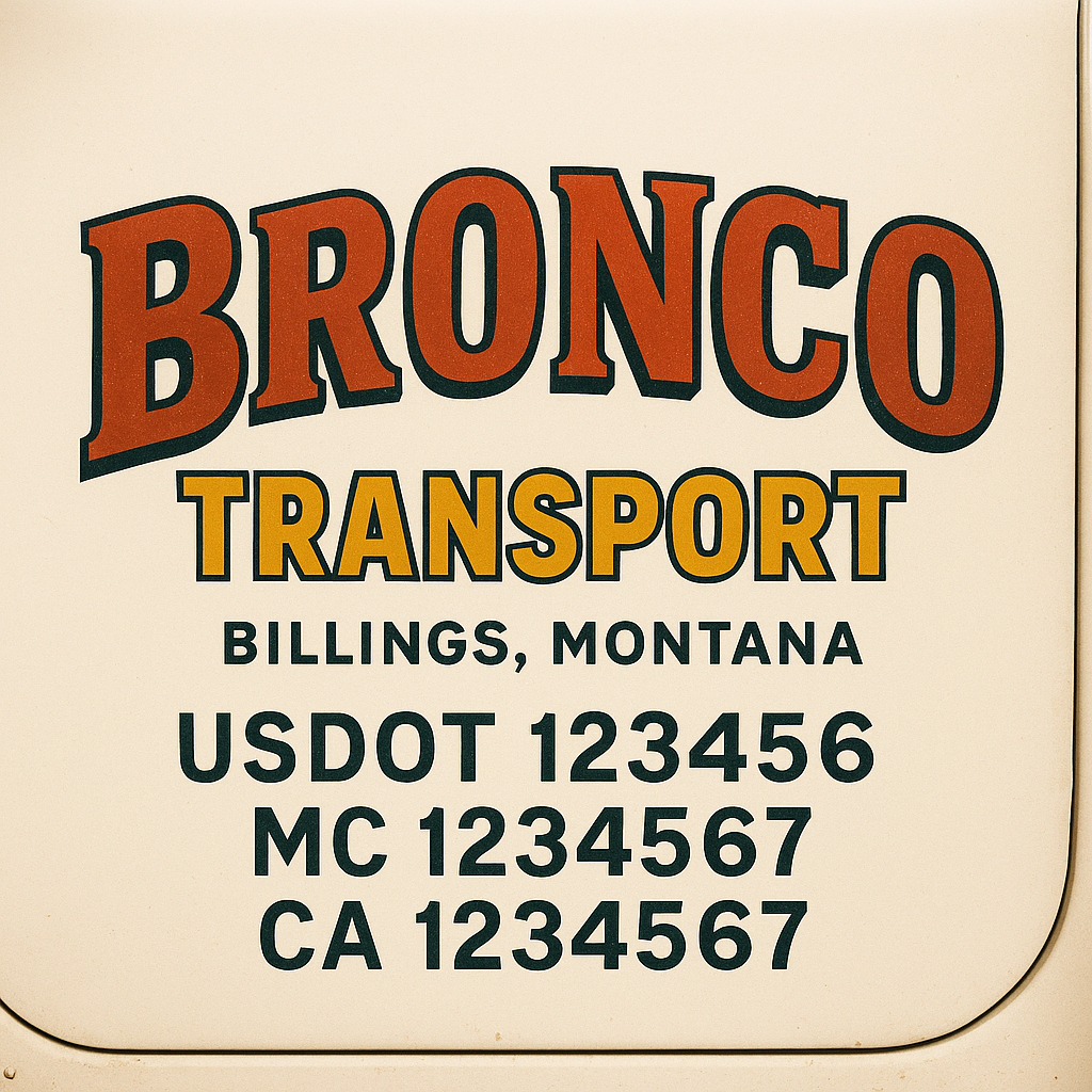 Truck Door Decal Lettering Sticker Signs | Add Your Info - Create Your Own Semi-Truck Door Signs