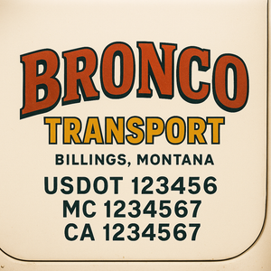 Truck Door Decal Lettering Sticker Signs | Add Your Info - Create Your Own Semi-Truck Door Signs