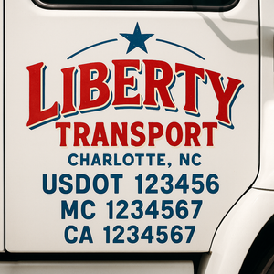 Truck Door Decal Lettering Sticker Signs | Add Your Info - Create Your Own Semi-Truck Door Signs