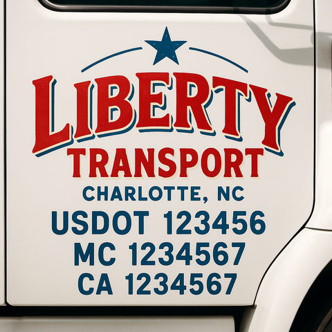 Truck Door Decal Lettering Sticker Signs | Add Your Info - Create Your Own Semi-Truck Door Signs