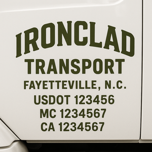 Truck Door Decal Lettering Sticker Signs | Add Your Info - Create Your Own Semi-Truck Door Signs