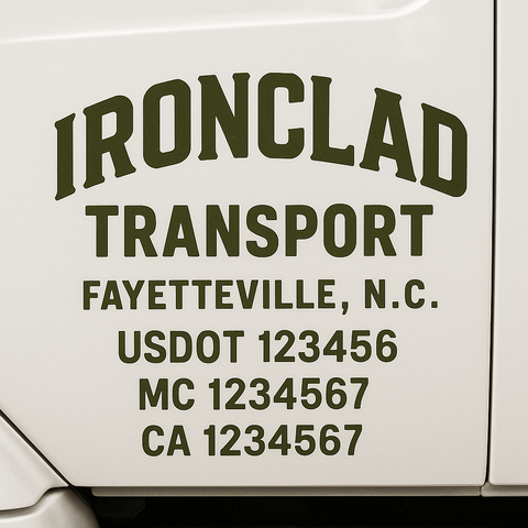 Truck Door Decal Lettering Sticker Signs | Add Your Info - Create Your Own Semi-Truck Door Signs