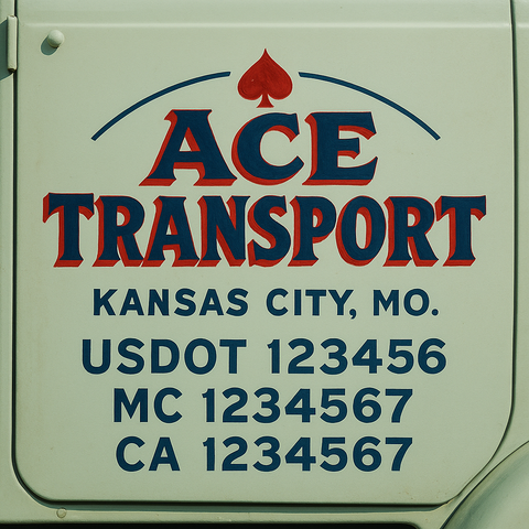 Truck Door Decal Lettering Sticker Signs | Add Your Info - Create Your Own Semi-Truck Door Signs