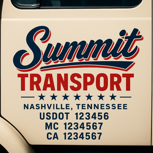 Truck Door Decal Lettering Sticker Signs | Add Your Info - Create Your Own Semi-Truck Door Signs