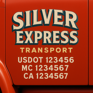 Truck Door Decal Lettering Sticker Signs | Add Your Info - Create Your Own Semi-Truck Door Signs
