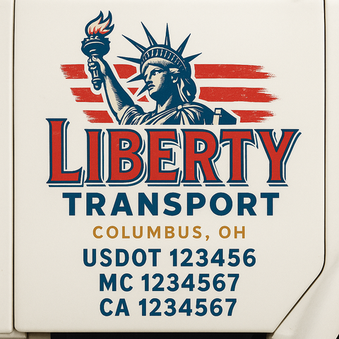 Truck Door Decal Lettering Sticker Signs | Add Your Info - Create Your Own Semi-Truck Door Signs