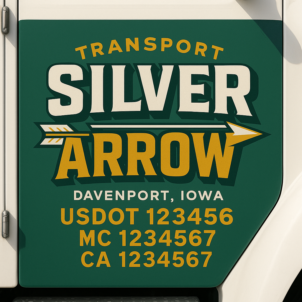 Truck Door Decal Lettering Sticker Signs | Add Your Info - Create Your Own Semi-Truck Door Signs