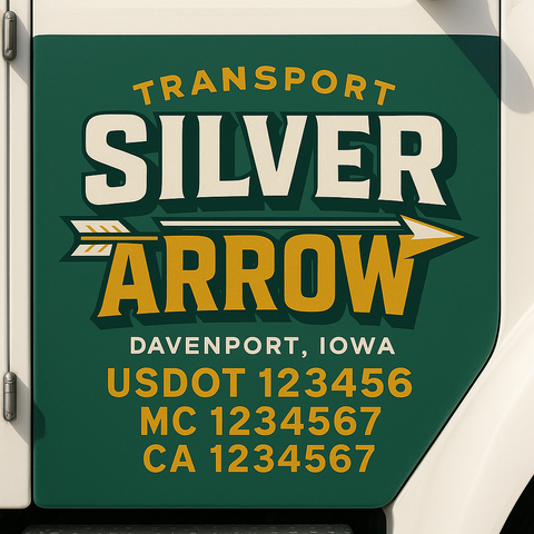 Truck Door Decal Lettering Sticker Signs | Add Your Info - Create Your Own Semi-Truck Door Signs