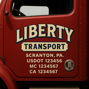 Truck Door Decal Lettering Sticker Signs | Add Your Info - Create Your Own Semi-Truck Door Signs