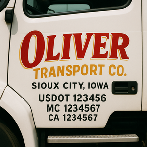 Truck Door Decal Lettering Sticker Signs | Add Your Info - Create Your Own Semi-Truck Door Signs