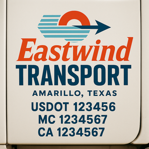 Truck Door Decal Lettering Sticker Signs | Add Your Info - Create Your Own Semi-Truck Door Signs