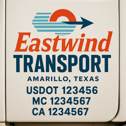 Truck Door Decal Lettering Sticker Signs | Add Your Info - Create Your Own Semi-Truck Door Signs