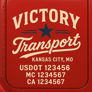 Truck Door Decal Lettering Sticker Signs | Add Your Info - Create Your Own Semi-Truck Door Signs